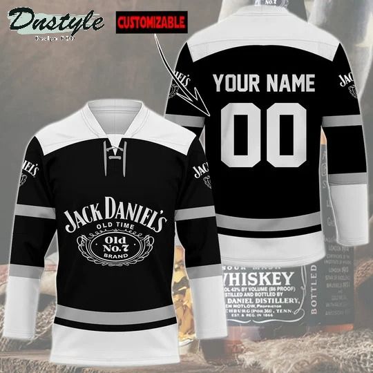 Jack daniels custom name and number hockey jersey