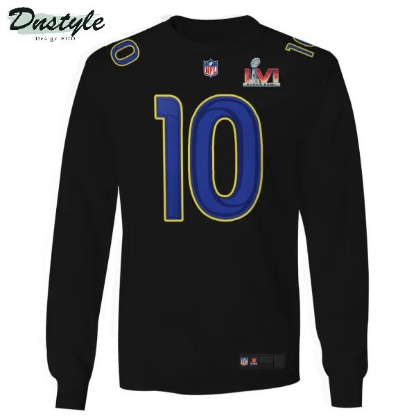Los angeles rams NFL Kupp number 10 3d printed black hoodie