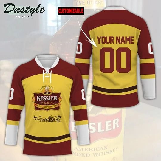 Kessler whiskey custom name and number hockey jersey