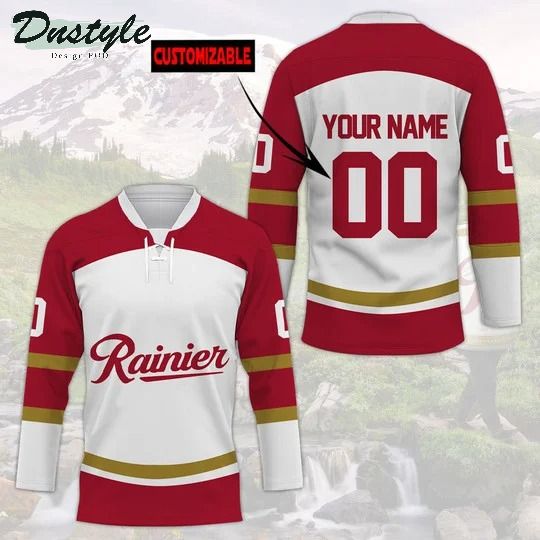 Rainier custom name and number hockey jersey