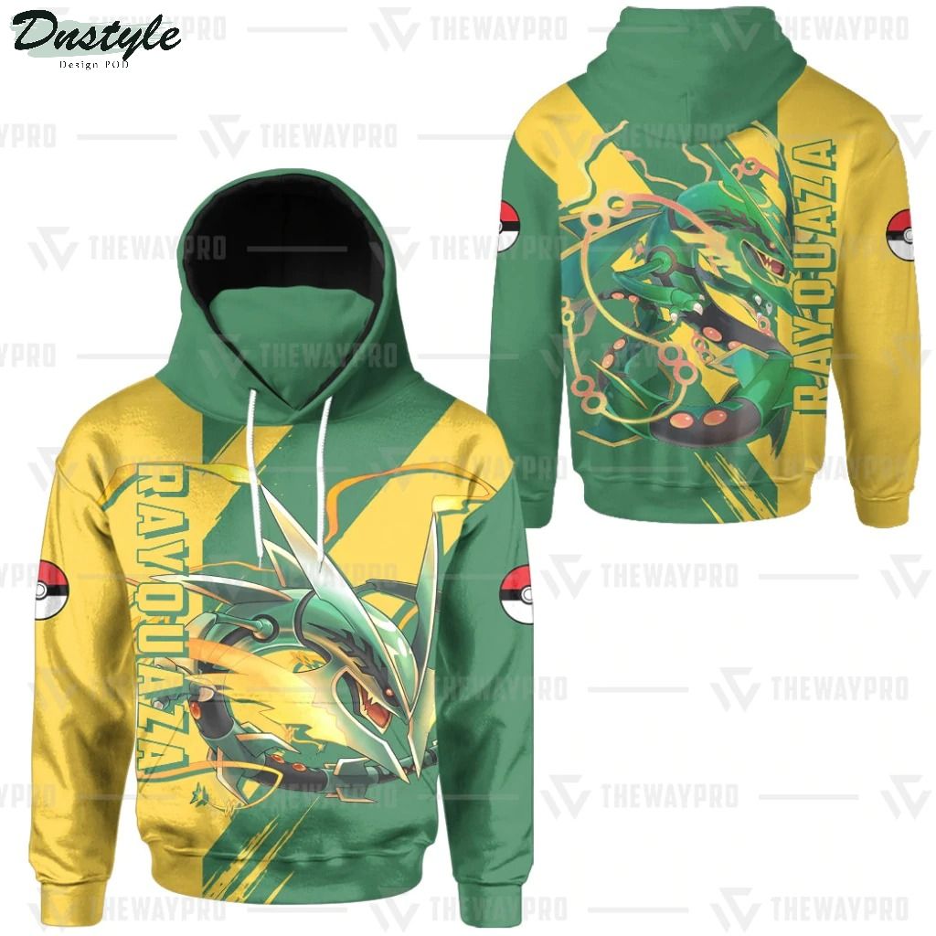 Anime Pokemon Rayquaza Custom Mask Hoodie