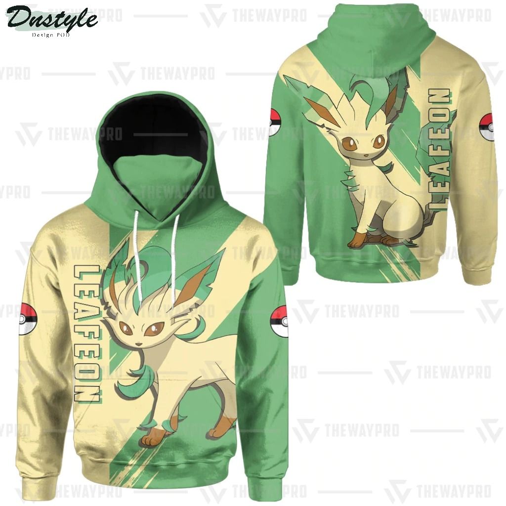 Anime Pokemon Leafeon Custom Mask Hoodie