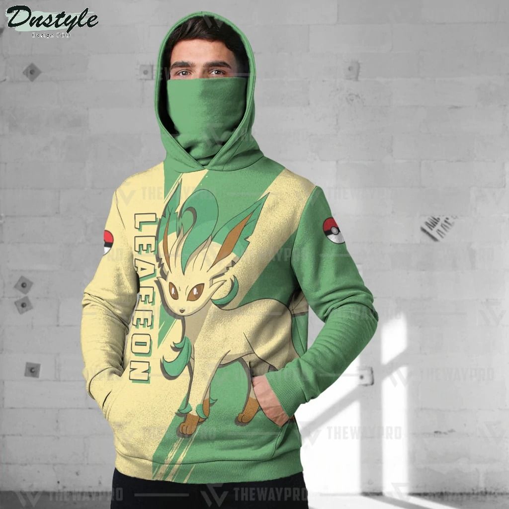 Anime Pokemon Leafeon Custom Mask Hoodie