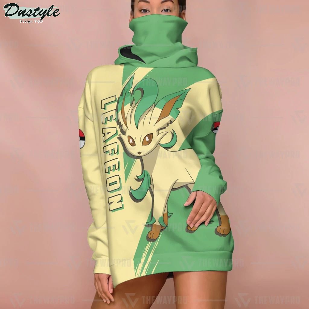 Anime Pokemon Leafeon Custom Mask Hoodie