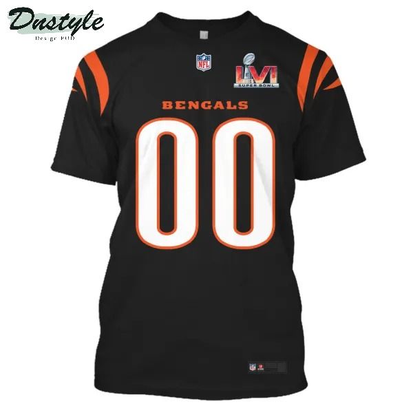 Cincinnati bengals NFL custom name and number 3d black hoodie