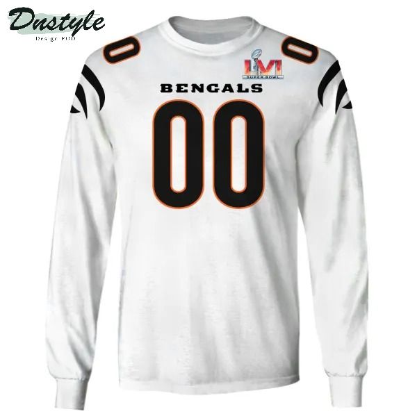 Cincinnati bengals NFL custom name and number 3d white hoodie