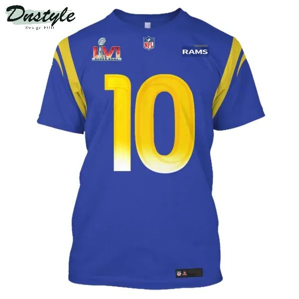 Los angeles rams NFL Kupp number 10 3d printed blue hoodie