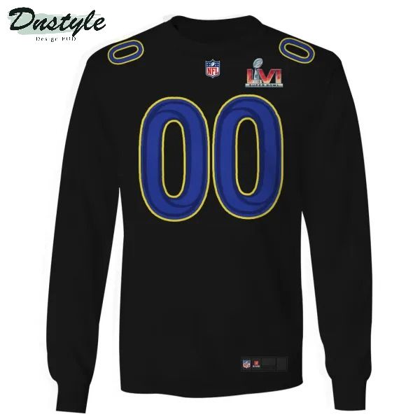 Personalized Los angeles rams NFL 3d printed black hoodie