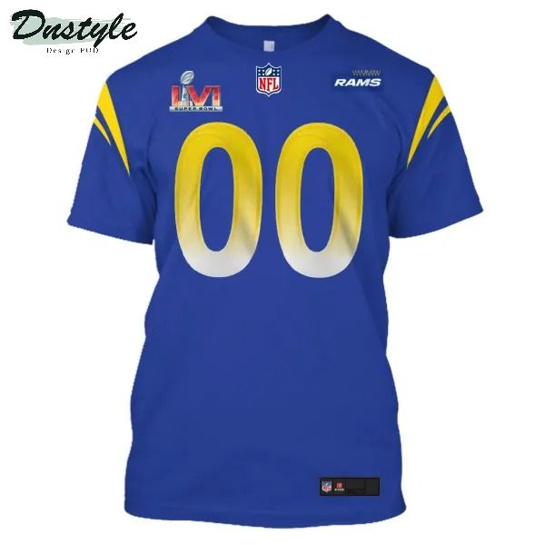 Personalized Los angeles rams NFL 3d printed blue hoodie