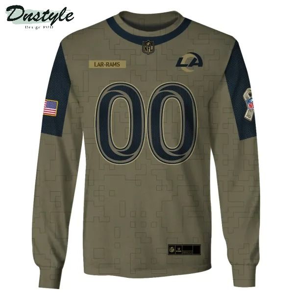 Personalized Los angeles rams NFL 3d printed grey hoodie
