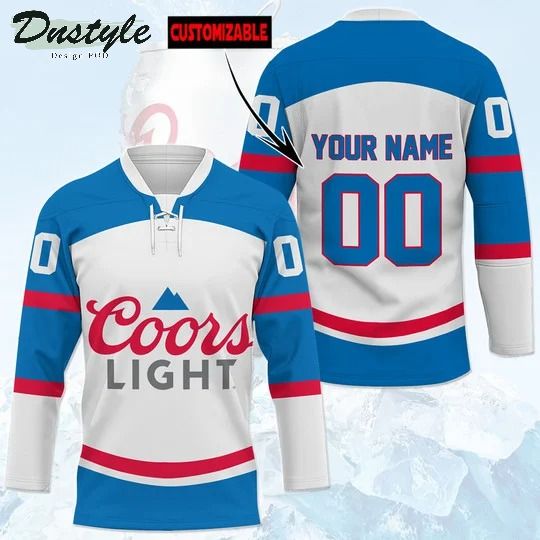 Coors light custom name and number hockey jersey