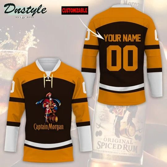 Captain Morgan custom name and number hockey jersey