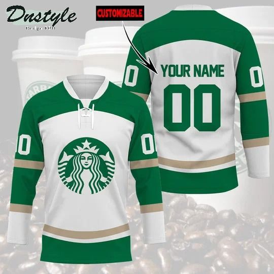 Starbucks custom name and number hockey jersey