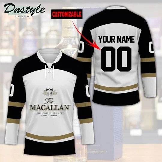 Macallan custom name and number hockey jersey