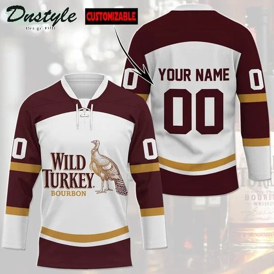 Wild turkey bourbon custom name and number hockey jersey