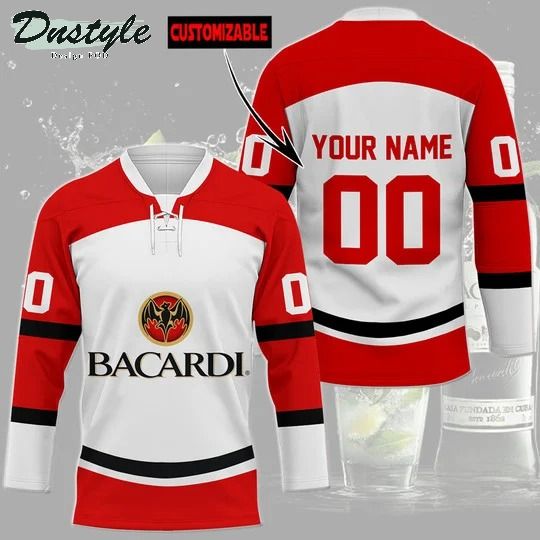 Bacardi custom name and number hockey jersey
