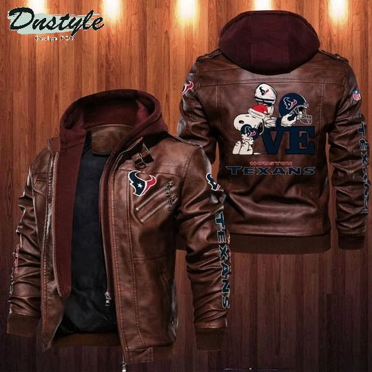 Houston Texans NFL Snoopy leather jacket