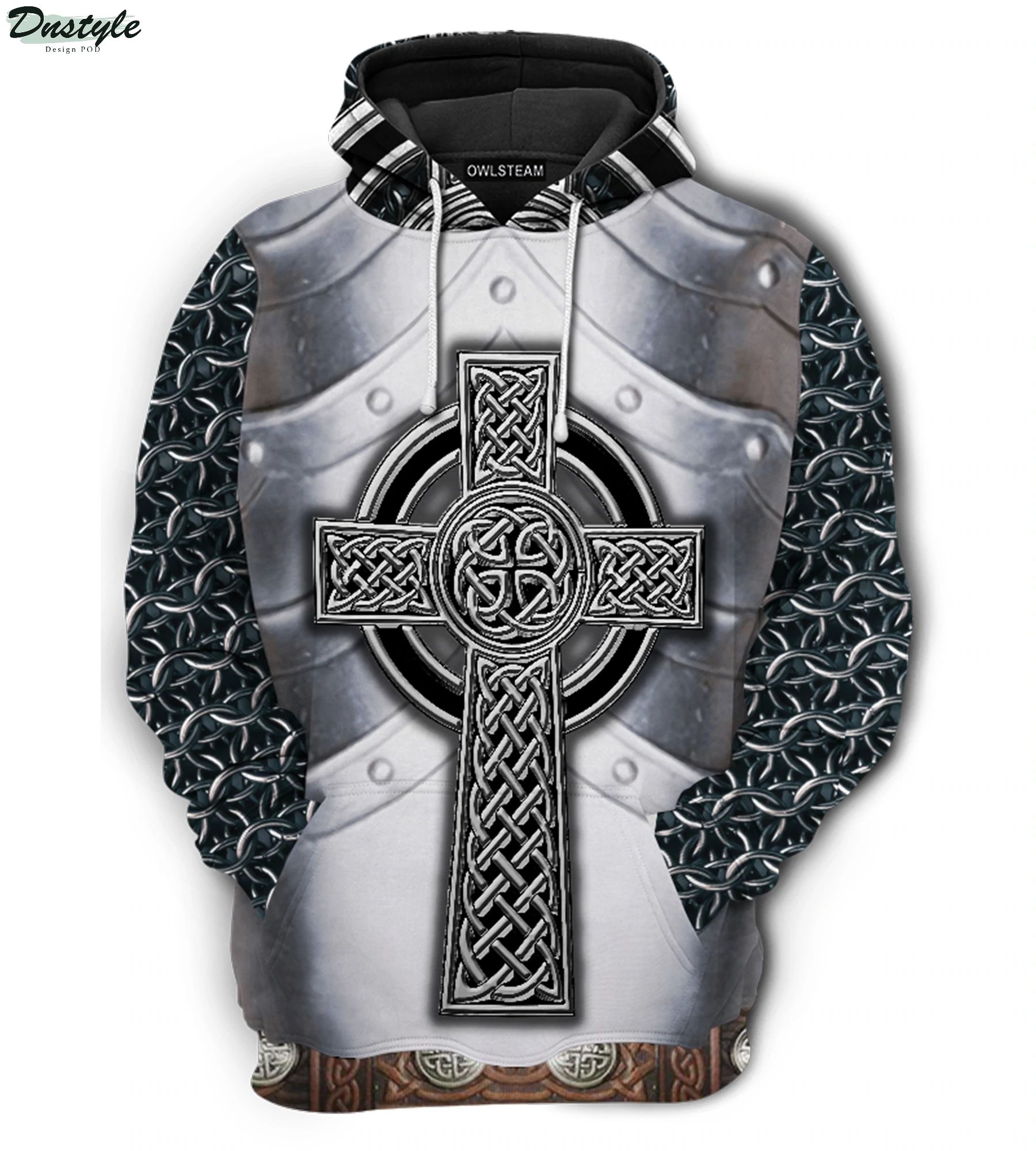 Celtic armor metal irish 3d printed hoodie