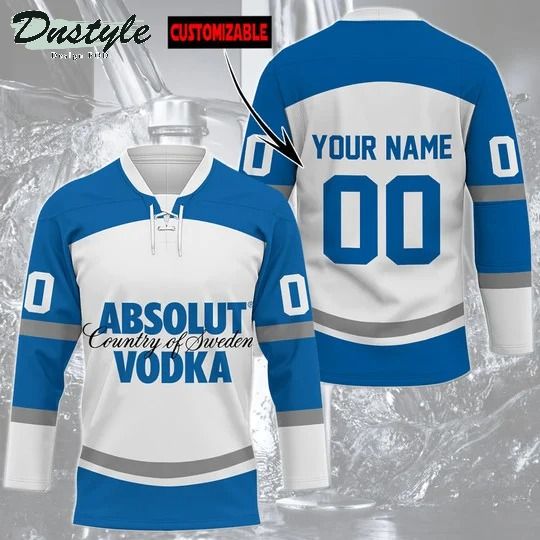 Absolut vodka custom name and number hockey jersey
