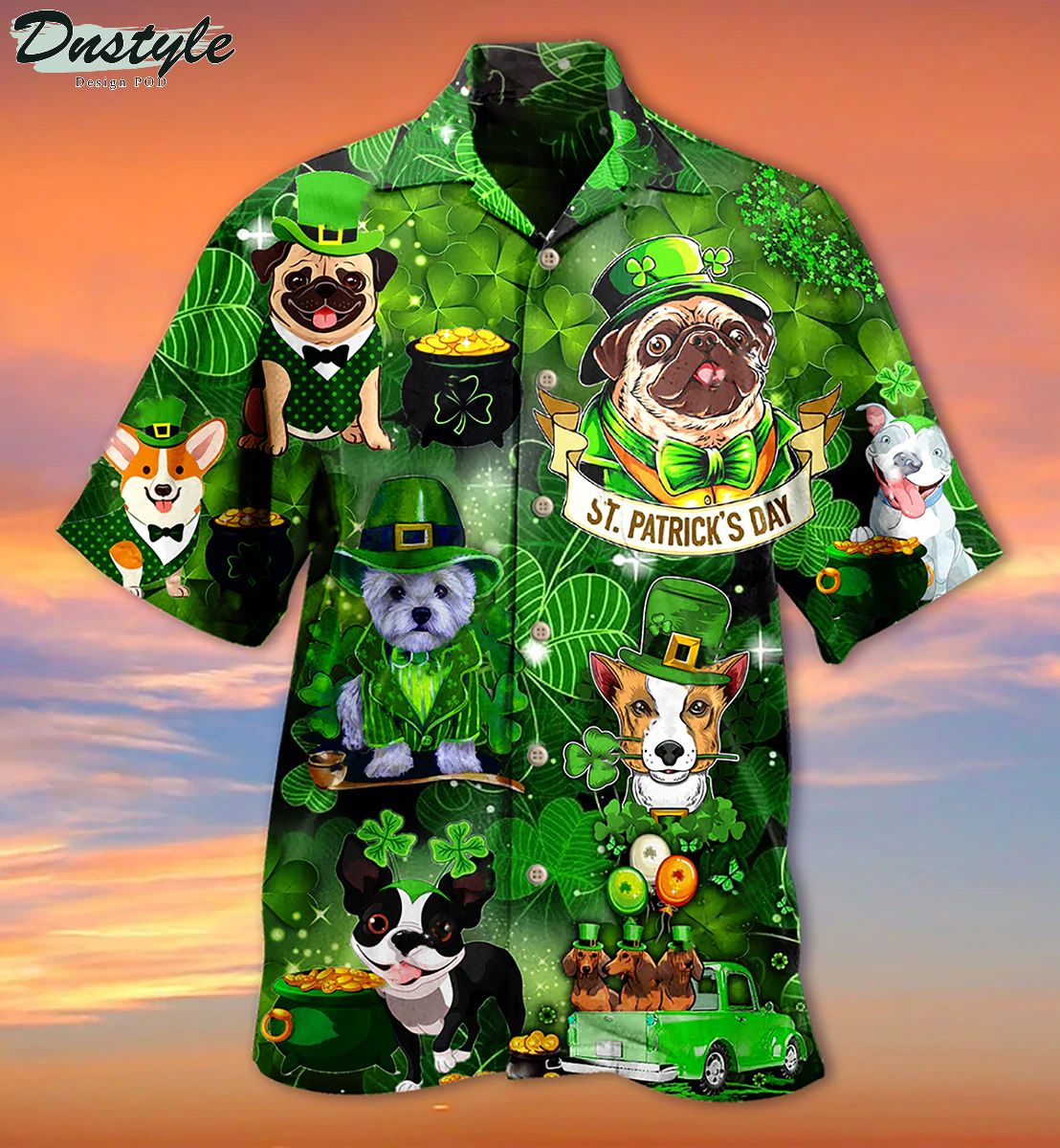 Dogs love irish limited edition hawaiian shirt