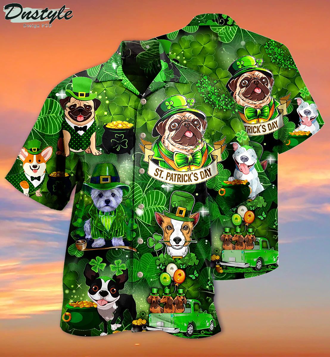 Dogs love irish limited edition hawaiian shirt