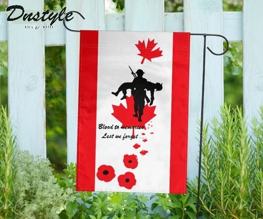 Canada veteran poppy blood to memories lest we forget flag 2