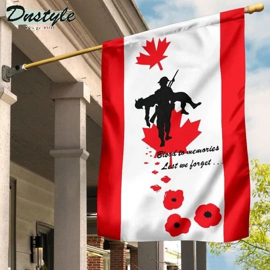 Canada veteran poppy blood to memories lest we forget flag