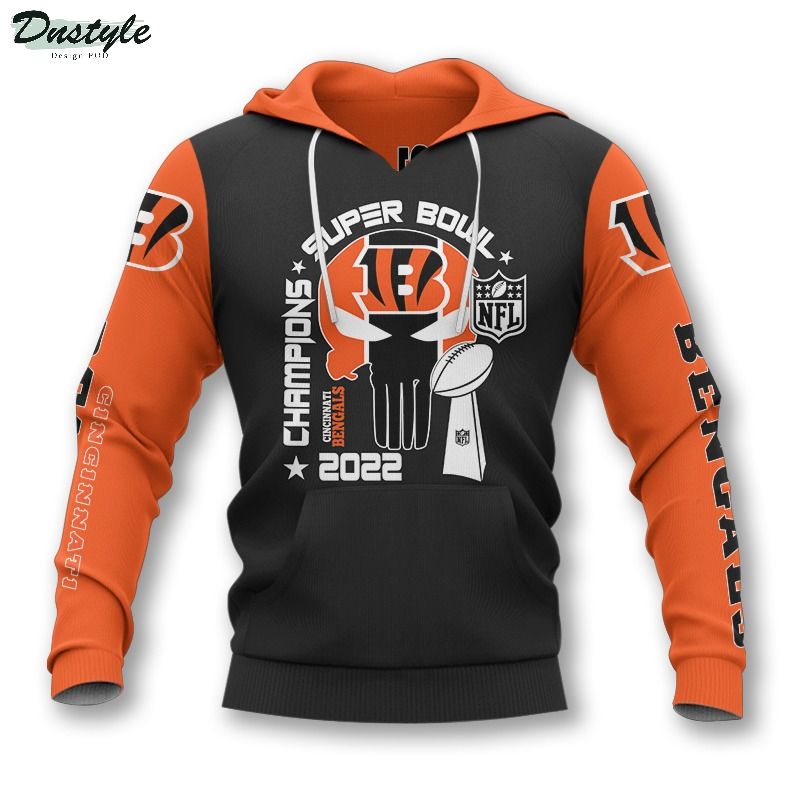Champions Super Bowl Cincinnati Bengals NFL 2022 3d hoodie