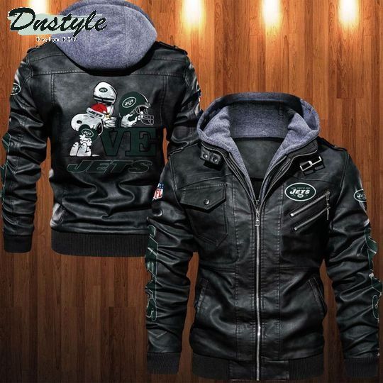 New York Jets NFL Snoopy leather jacket