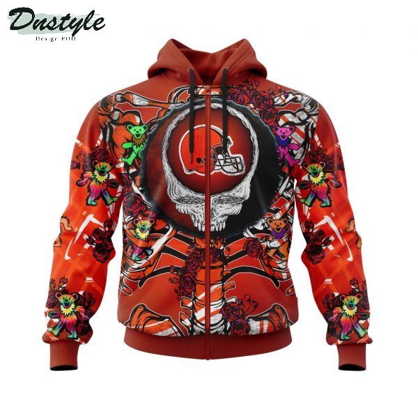 NFL Cleveland Browns Mix Grateful Dead Personalized 3D Hoodie