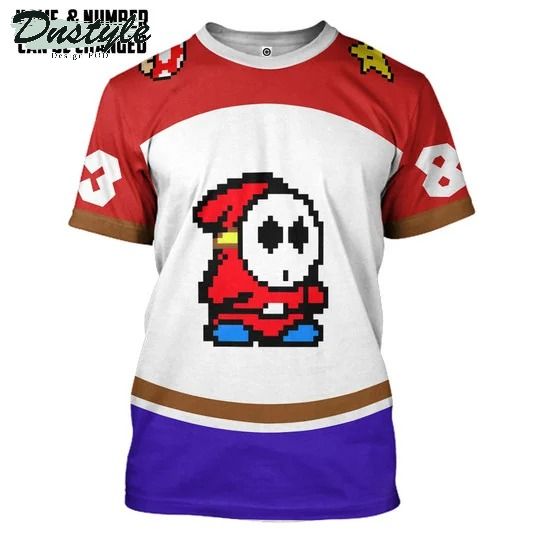 Shy guy sports custom name and number 3d hoodie