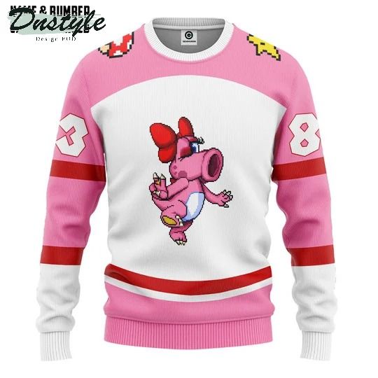 Birdo sports custom name and number 3d hoodie