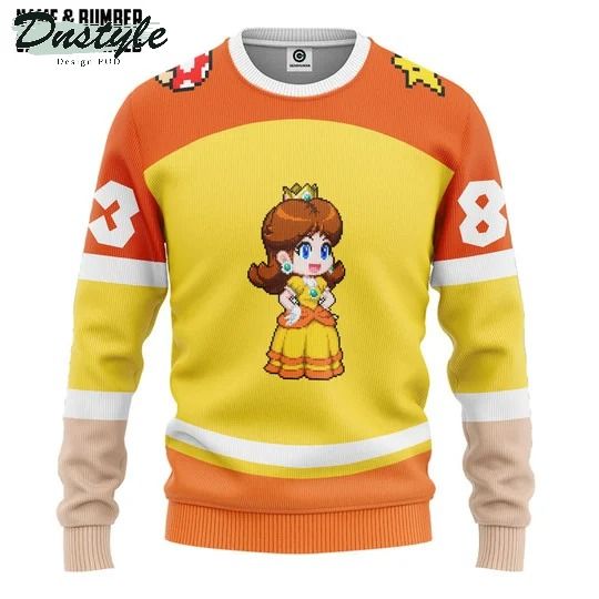 Pricess Daisy sports custom name and number 3d hoodie