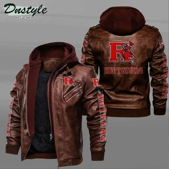 Rutgers Scarlet Knights NCAA leather jacket