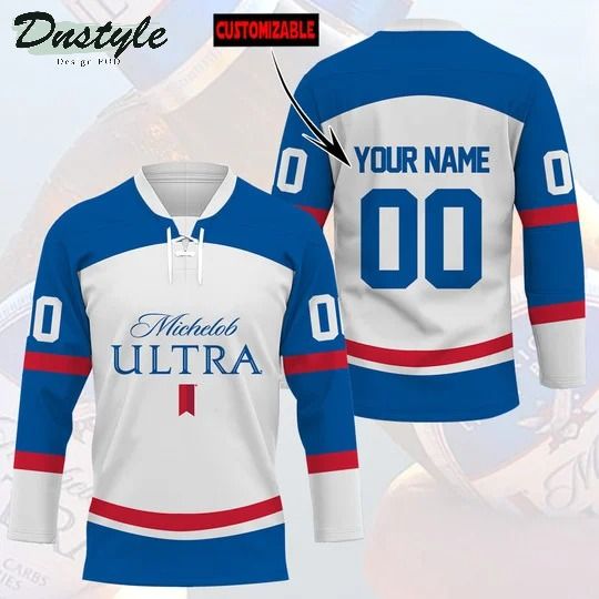 Michelob ultra custom name and number hockey jersey