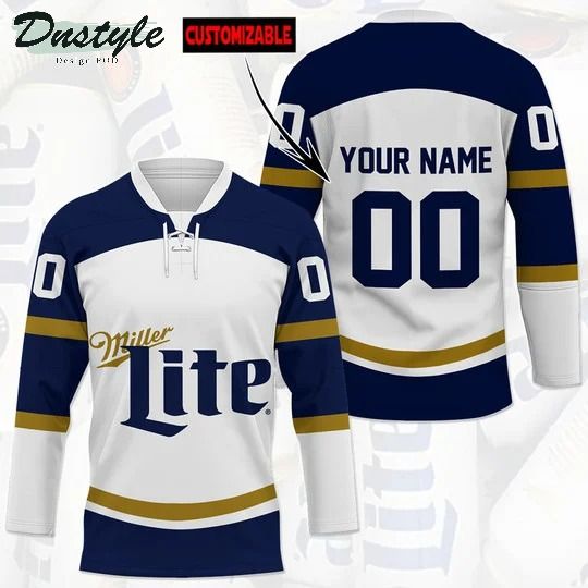 Miller lite custom name and number hockey jersey