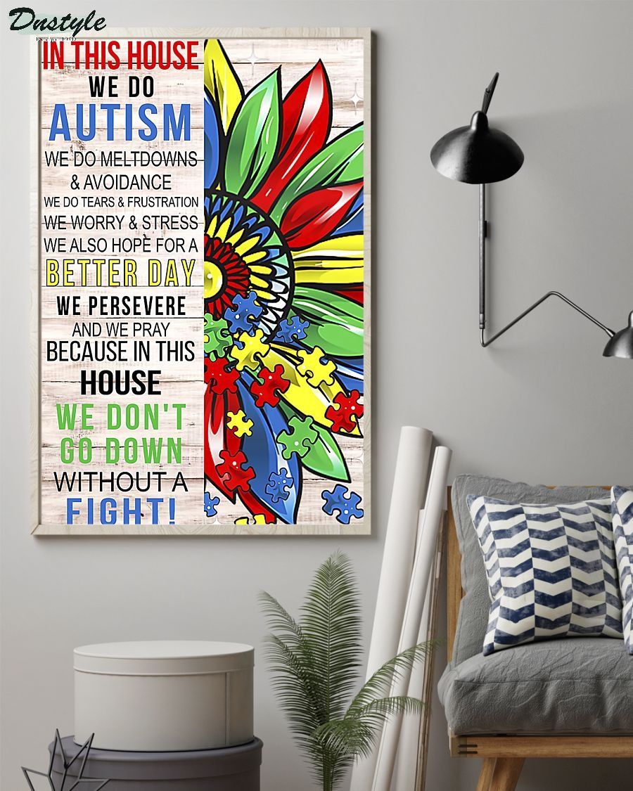 In this house we do autism poster