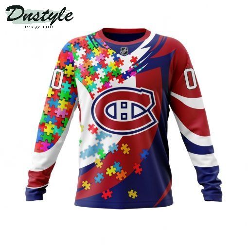 NHL Montreal Canadiens Autism Awareness Personalized 3d Print Hoodie