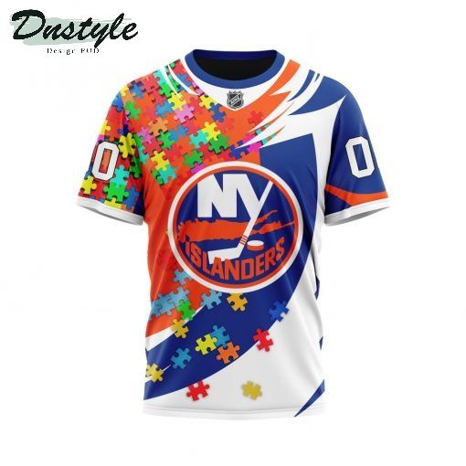 NHL New York Islanders Autism Awareness Personalized 3d Print Hoodie