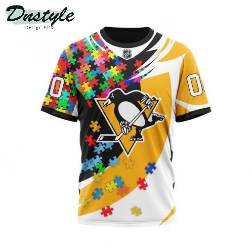 NHL Pittsburgh Penguins Autism Awareness Personalized 3d Print Hoodie