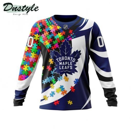 NHL Toronto Maple Leafs Autism Awareness Personalized 3d Print Hoodie