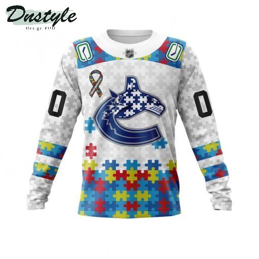 NHL Vancouver Canucks Autism Awareness Personalized 3d Print Hoodie