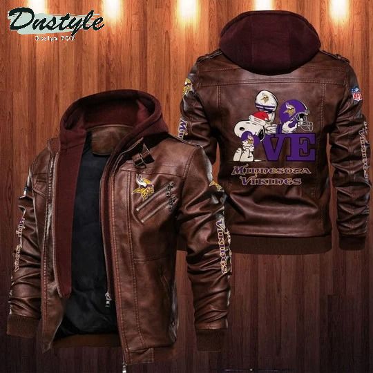 Minnesota Vikings NFL Snoopy leather jacket