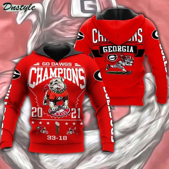 Go dawgs champions Georgia Bulldogs 3d all over printed hoodie