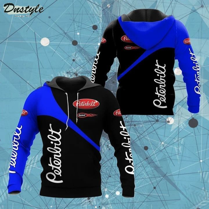 Peterbilt blue 3d all over printed hoodie