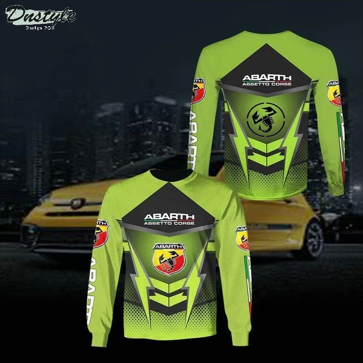 Abarth green 3d all over printed hoodie