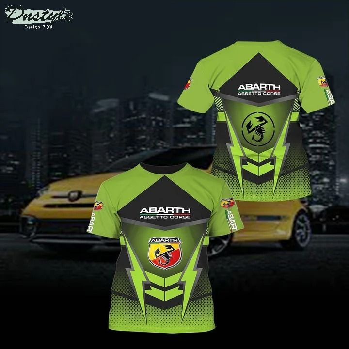 Abarth green 3d all over printed hoodie