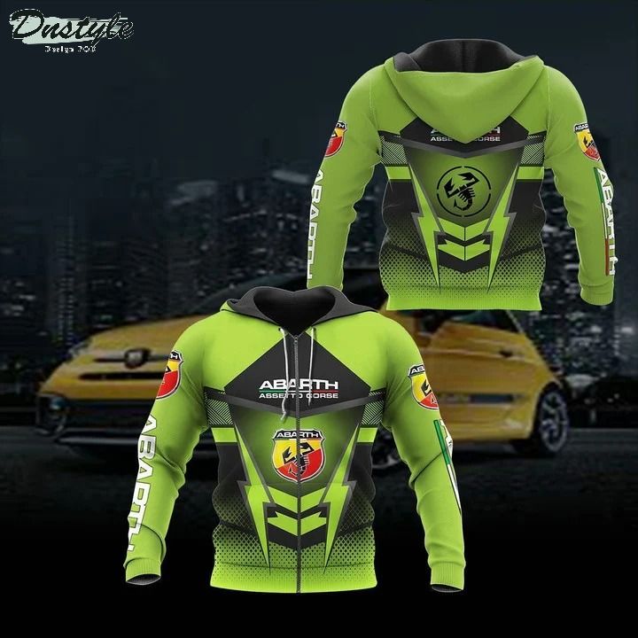 Abarth green 3d all over printed hoodie