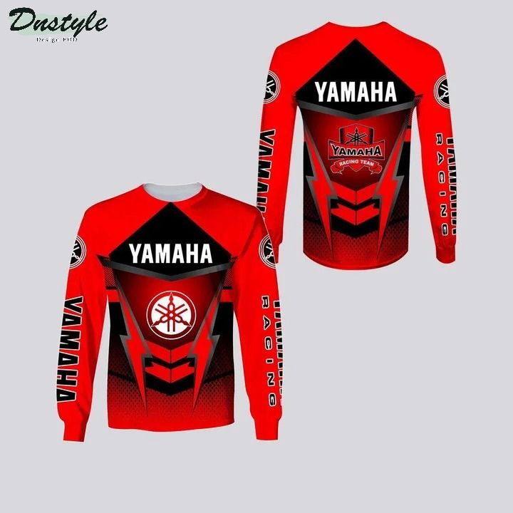 Yamaha racing red 3d all over printed hoodie