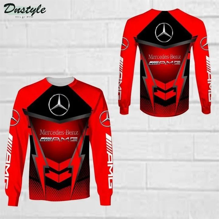 Mercedes AMG red 3d all over printed hoodie
